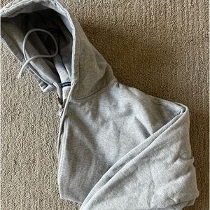 BRANDY MELLVILE GREY OVERSIZED FULL ZIP | ONESIZE